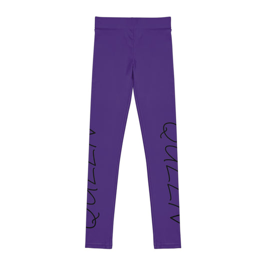 Purple Leggings with 'Queen' Design!