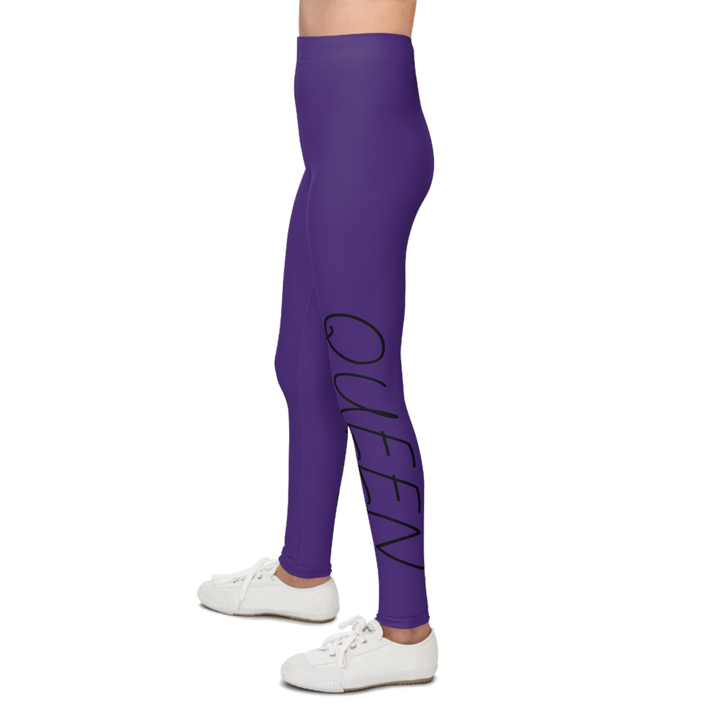 Purple Leggings with 'Queen' Design!